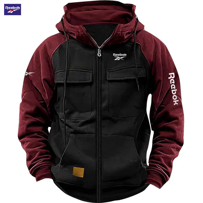 Sweat à capuche patchwork