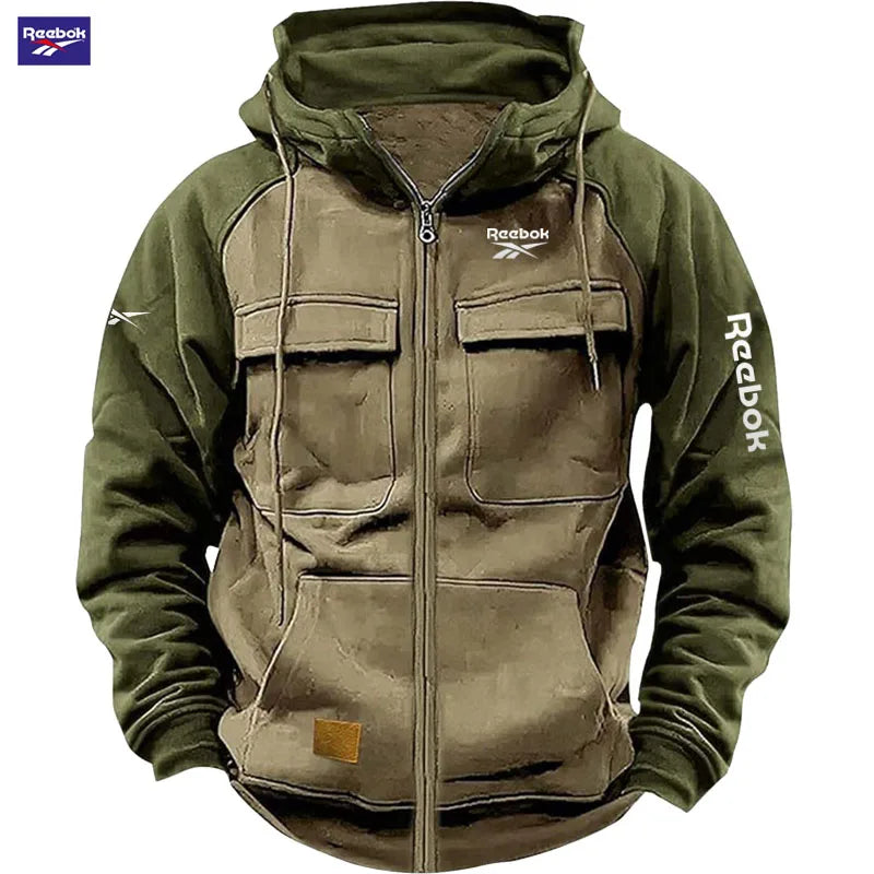 Sweat à capuche patchwork
