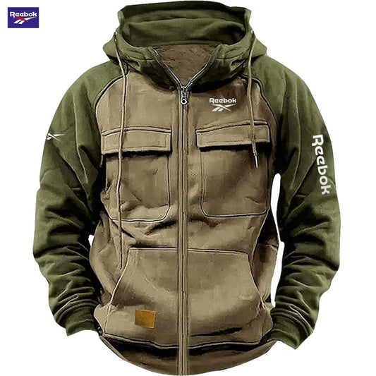 Sweat à capuche patchwork