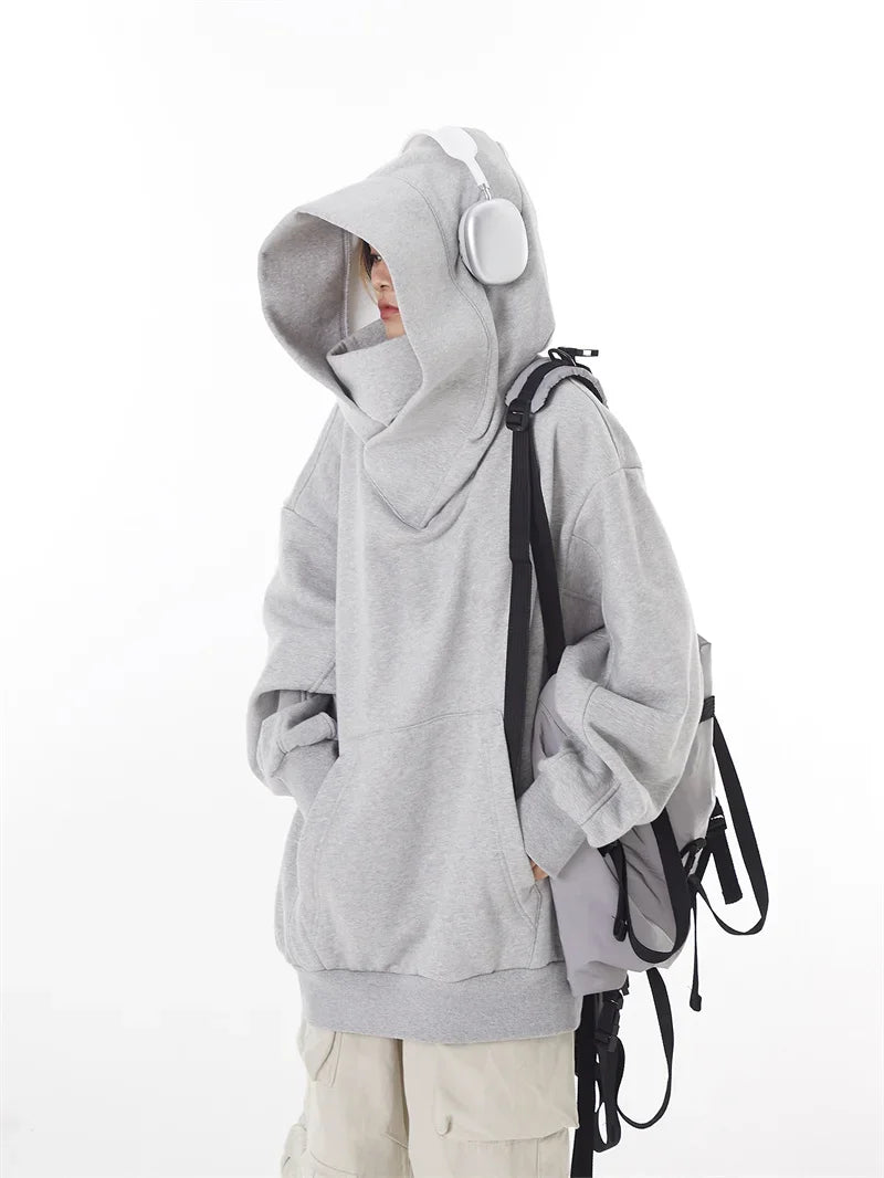 Sweat à capuche à col roulé vintage pour hommes et femmes.