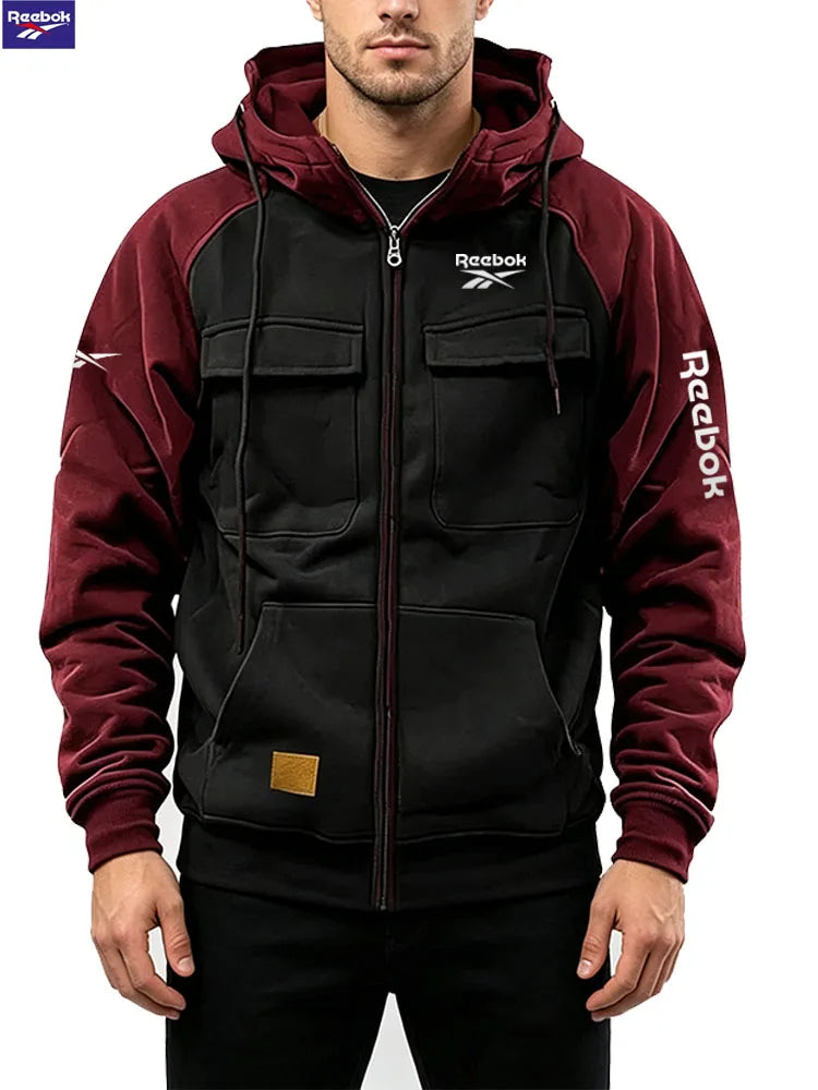 Sweat à capuche patchwork