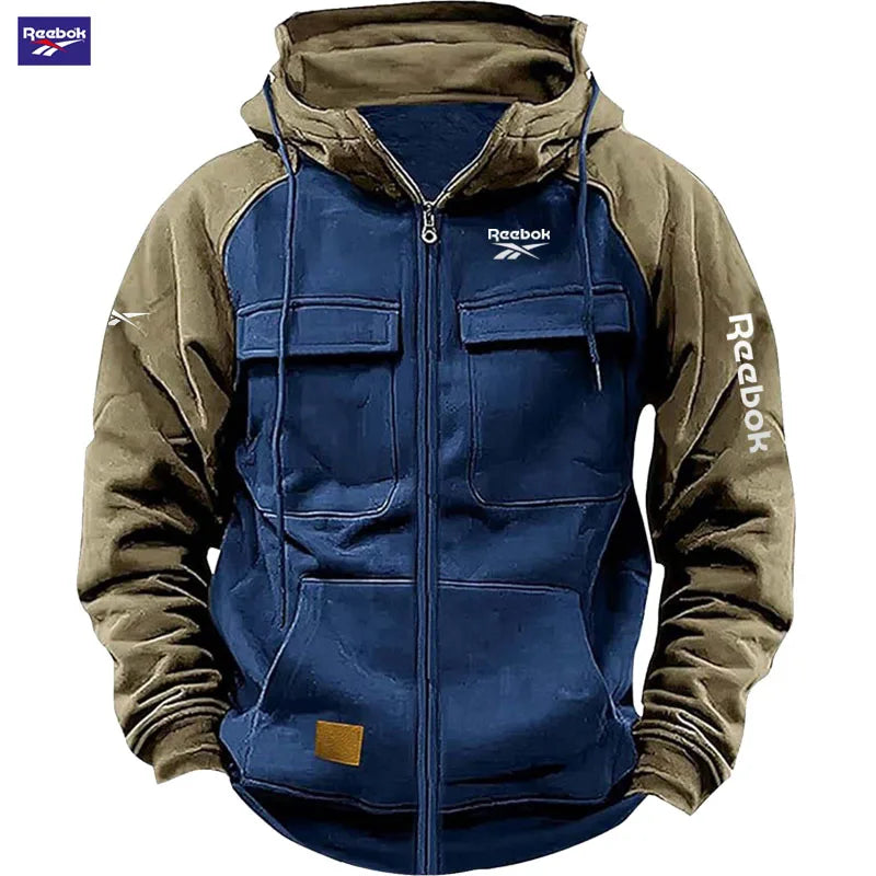 Sweat à capuche patchwork