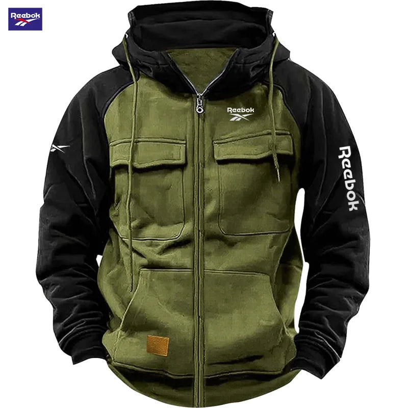 Sweat à capuche patchwork