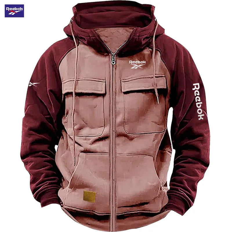 Sweat à capuche patchwork