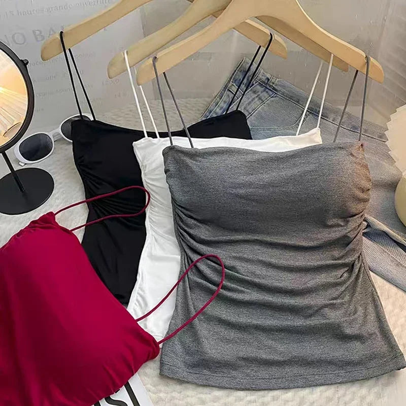Débardeur - camisole avec coussinets de poitrine