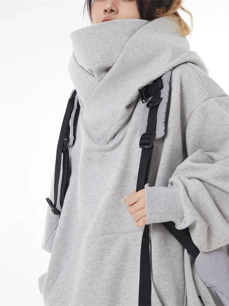 Sweat à capuche à col roulé vintage pour hommes et femmes.