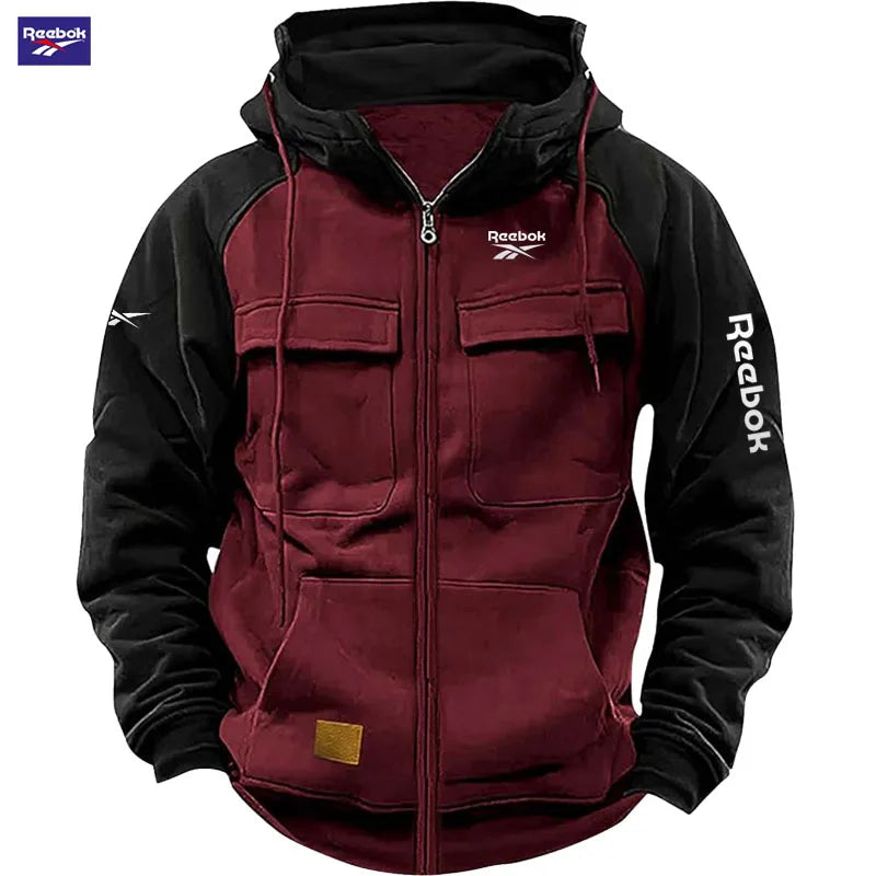 Sweat à capuche patchwork