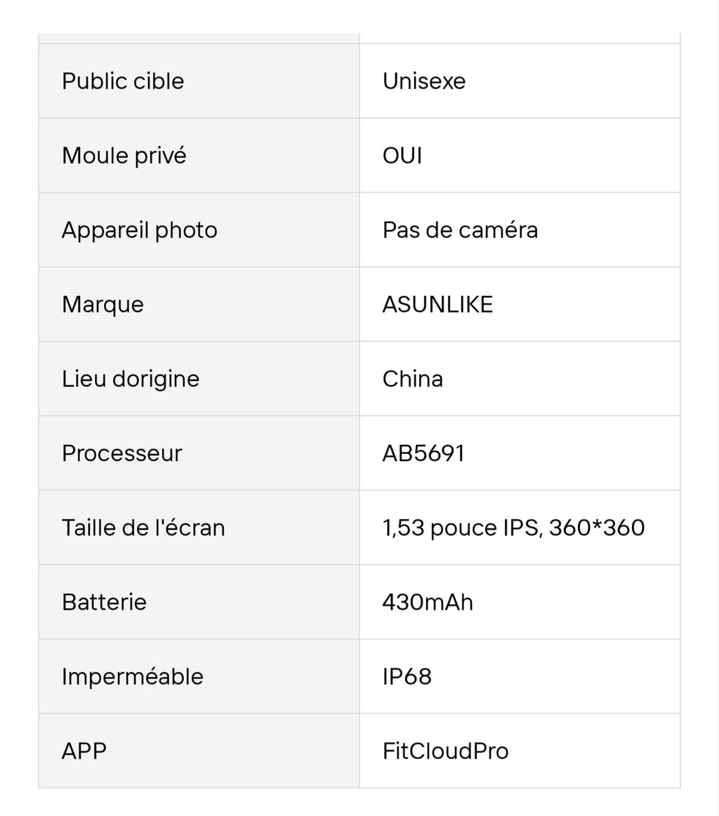 Montre intelligente connectée SK55 PRO