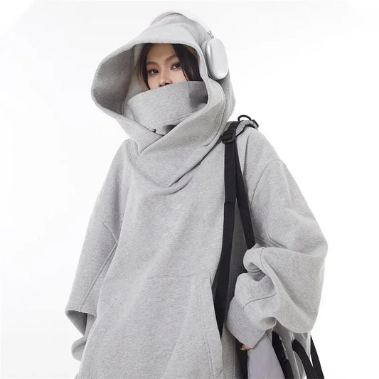 Sweat à capuche à col roulé vintage pour hommes et femmes.
