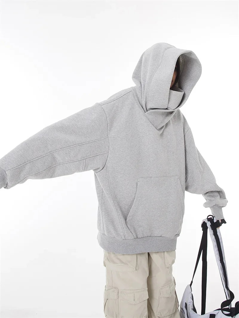 Sweat à capuche à col roulé vintage pour hommes et femmes.