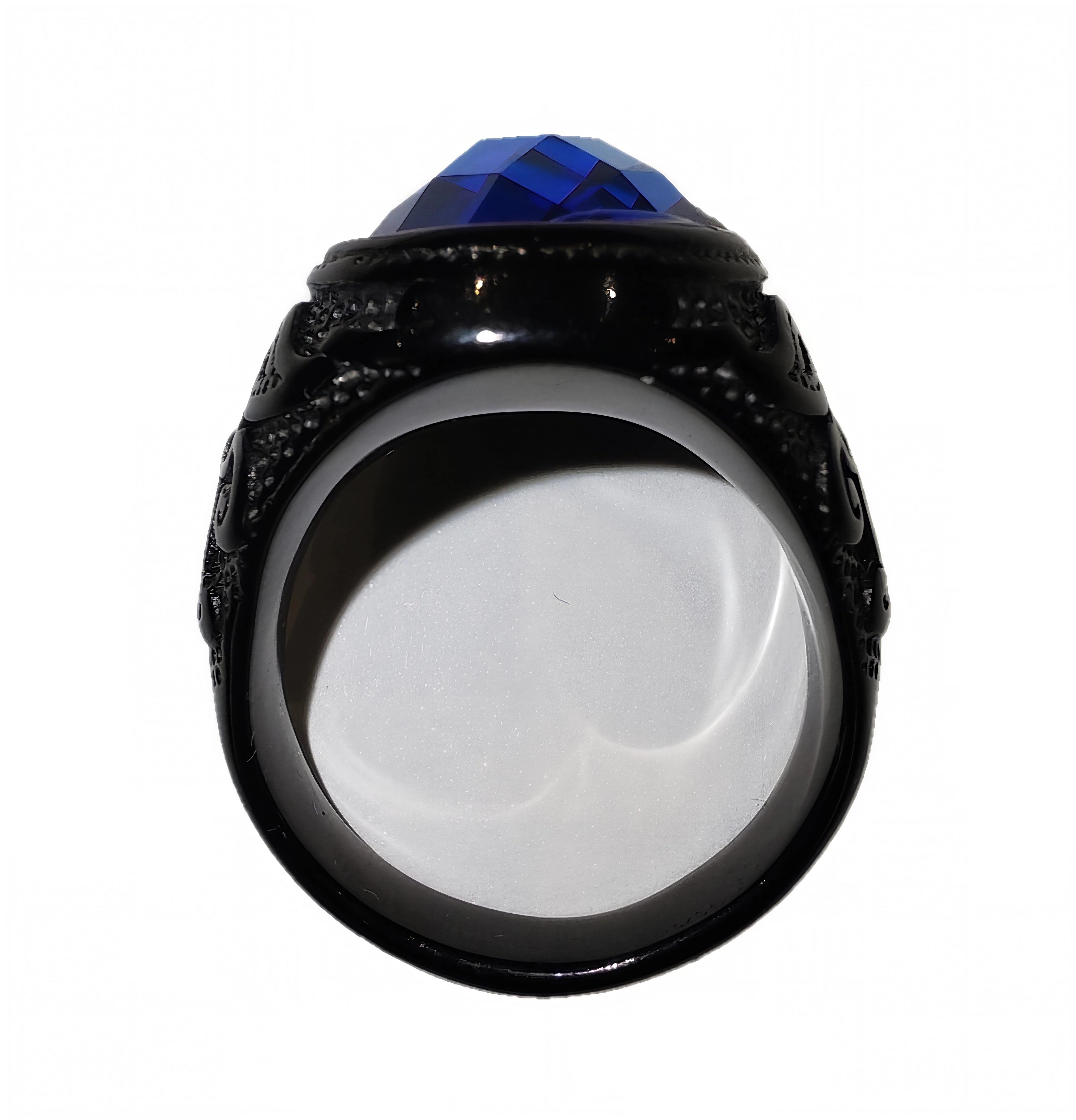 Bague de prestige turquoise en acier inoxydable