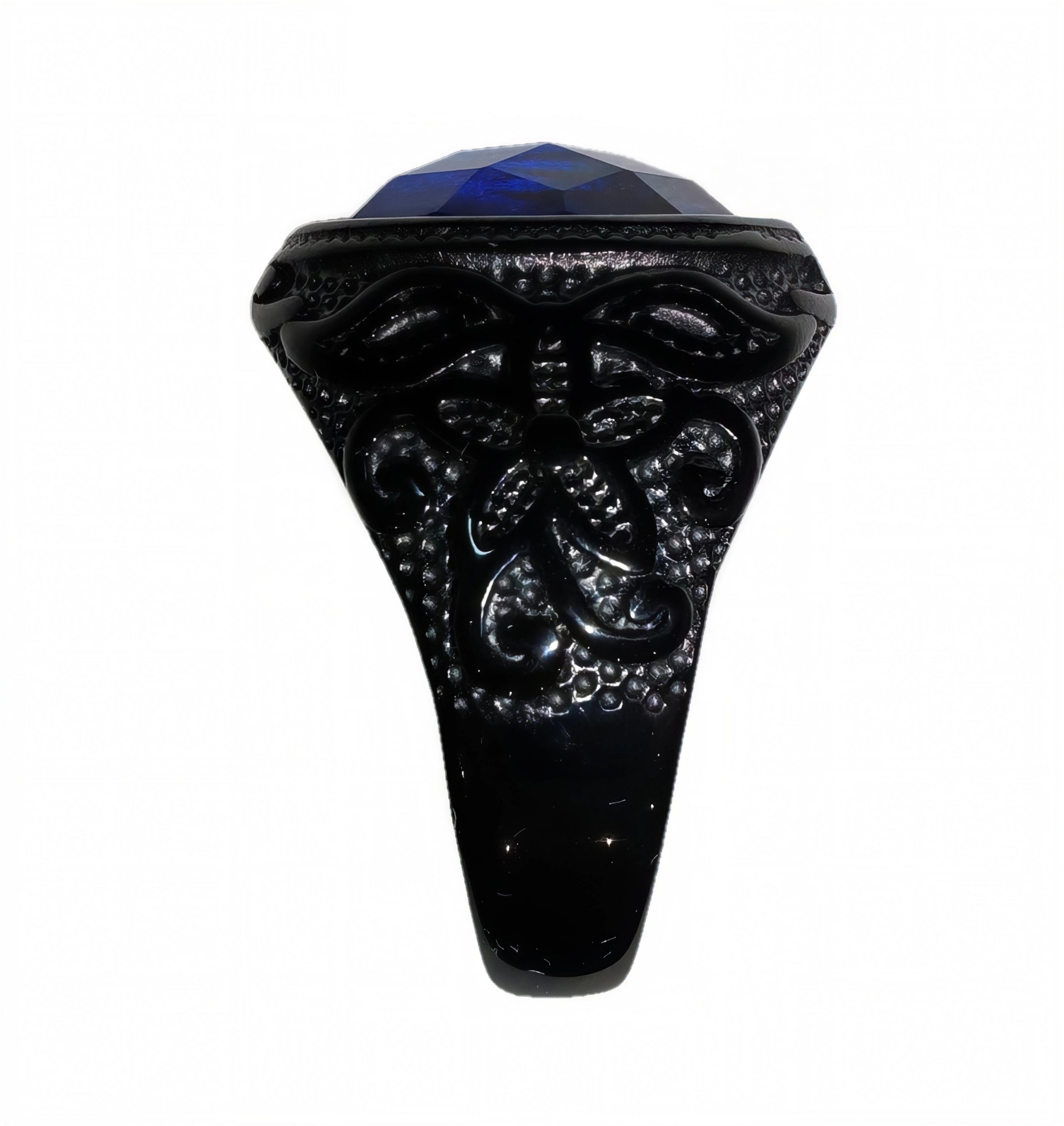 Bague de prestige turquoise en acier inoxydable