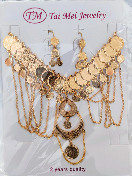 Collier oriental + boucles d'oreilles